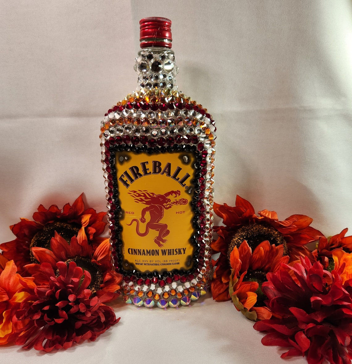 Red and Hot Fireball Bedazzled With Crystal Rhinestones Also Red Hot ...