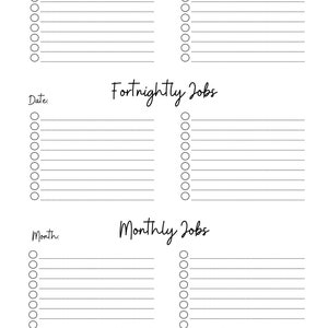 Job Chart Template - JPG PNG (download Only) - Etsy