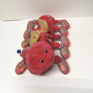 Vintage 1980s RARE Commonwealth Lots A Lots A Leggggggs Plush 14" And Baby 4" Lights Up Sparkly