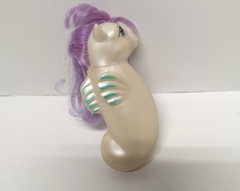 Vintage RARE 1980s G1 My Little Pony Seahorse 4"