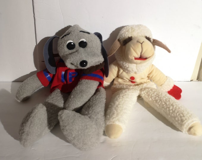 Vintage 1990s Shari Lewis Hand Puppets Lamb Chop and Hush Puppy Etsy