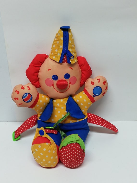 Vintage 1990 Fisher Price Learn to Dress Clown 17'
