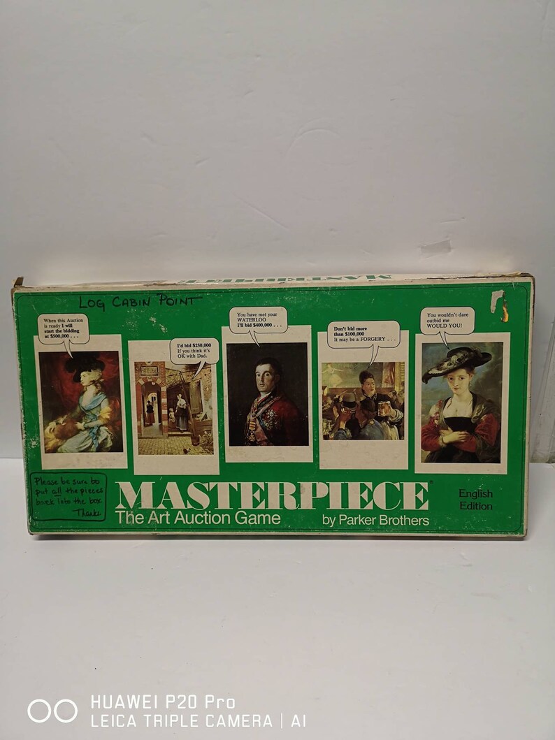 Vintage 1970s Masterpiece Board Game Parker Brothers Complete Etsy