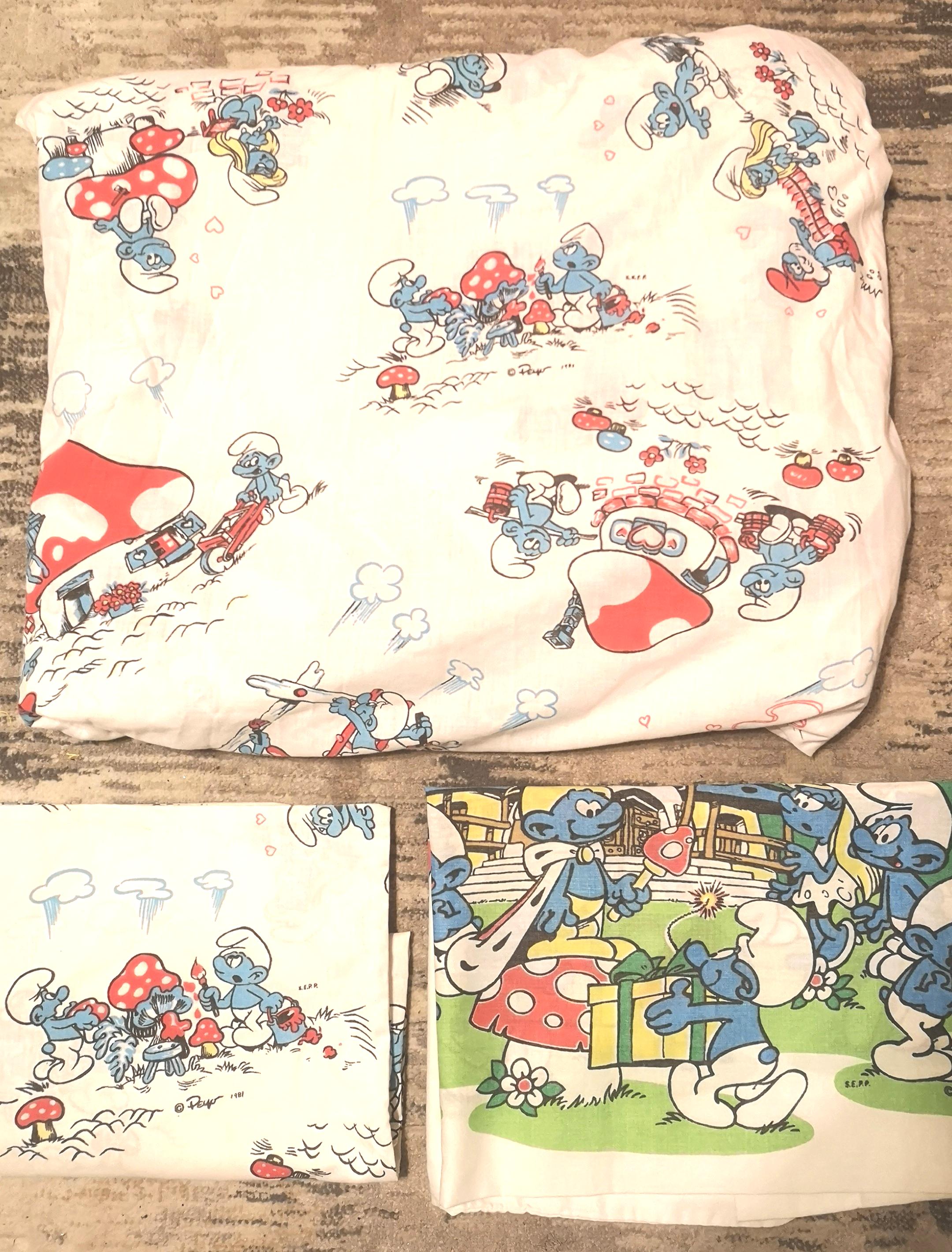 Smurf Bed Sheets - Etsy Smurf Bed Sheets - Etsy