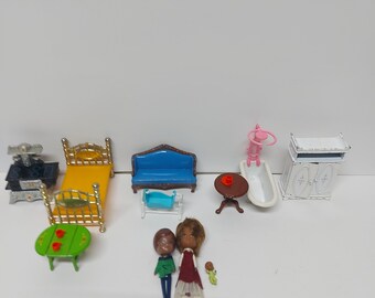 Vintage the Littles Family of 3 Plus 8 Pieces of Furniture Very RARE 1980s Mattel Etsy