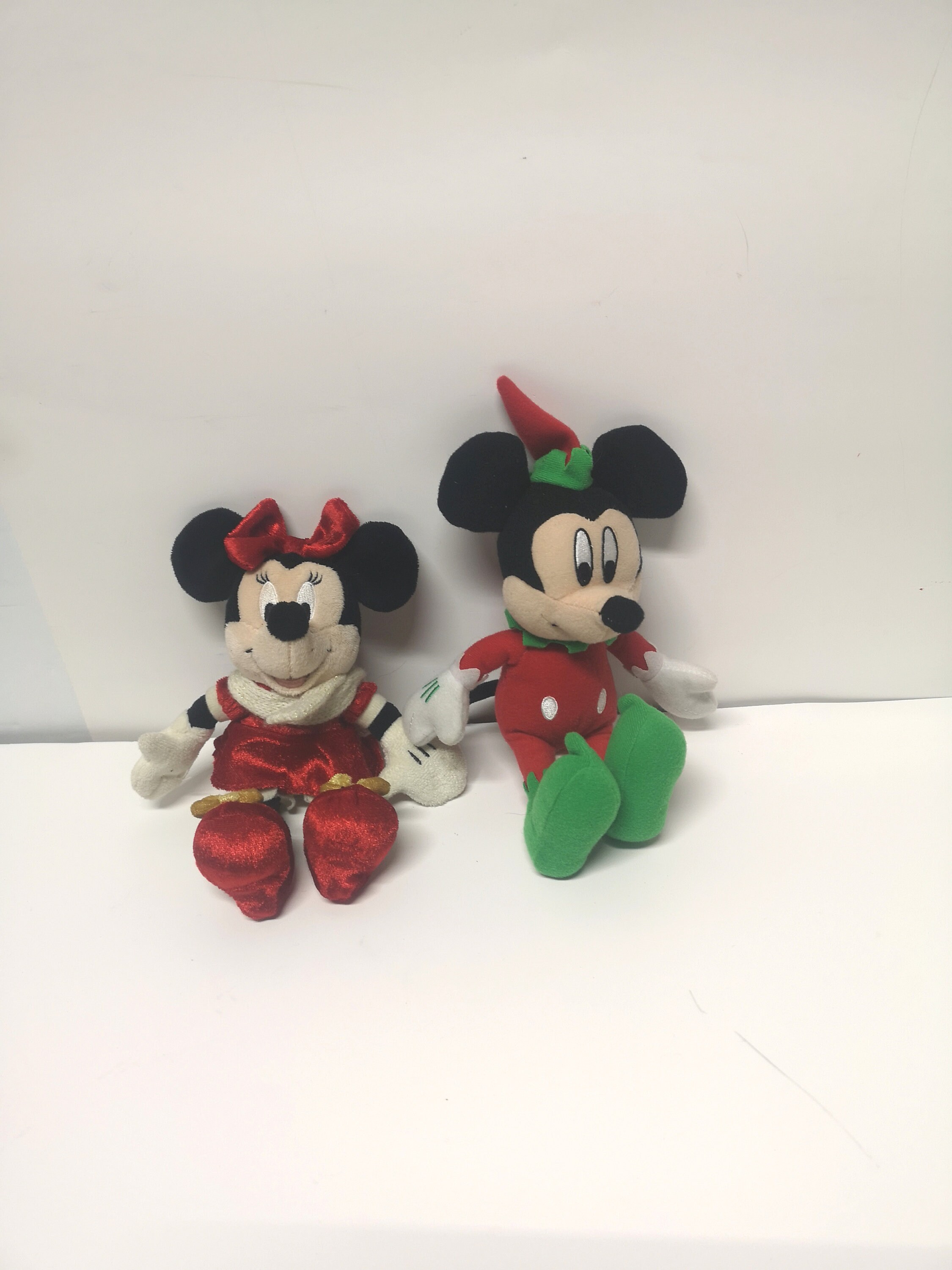 Vintage Mickey and Minnie Christmas Plushes 8