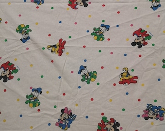 Vintage Baby Mickey And Friends Fitted Crib Sheet