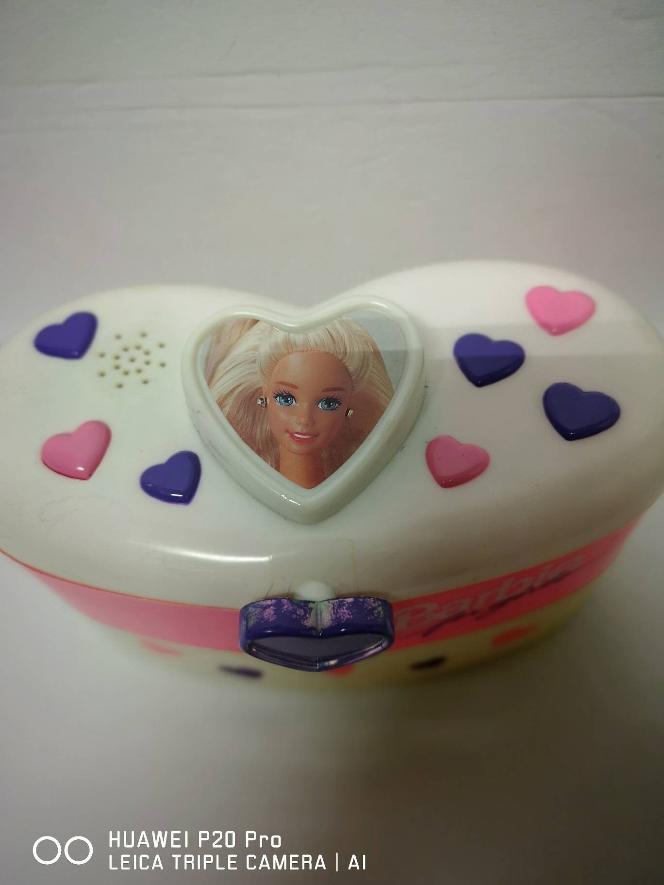 美品⭐︎Vintage Barbie 陶器 アクセサリーBox Vintage RARE 1995 Barbie Talking Jewelery Box Mattel Works - Etsy