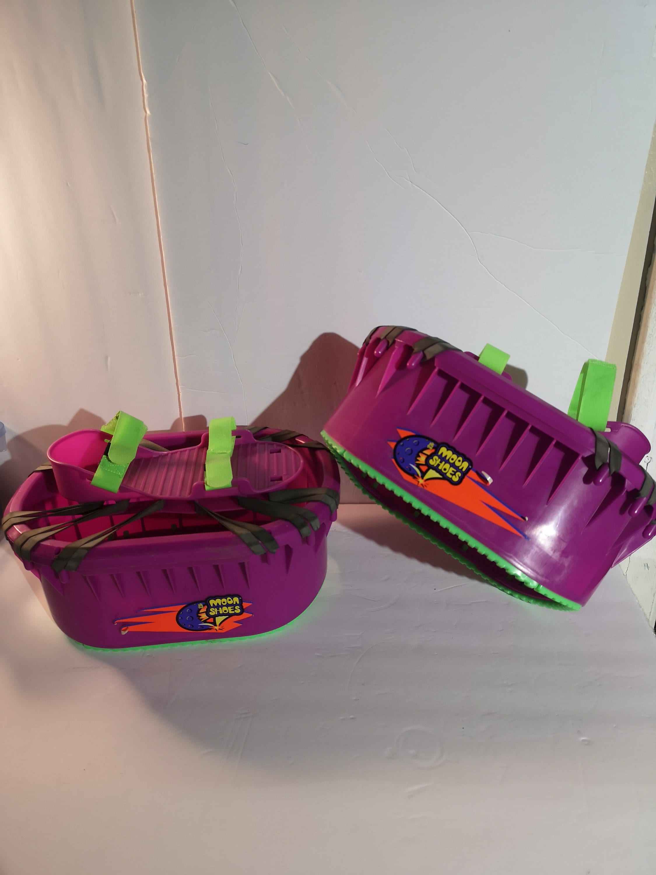 Moon Shoes Green Purple Anti-Gravity Trampoline Jump Boots By Hart