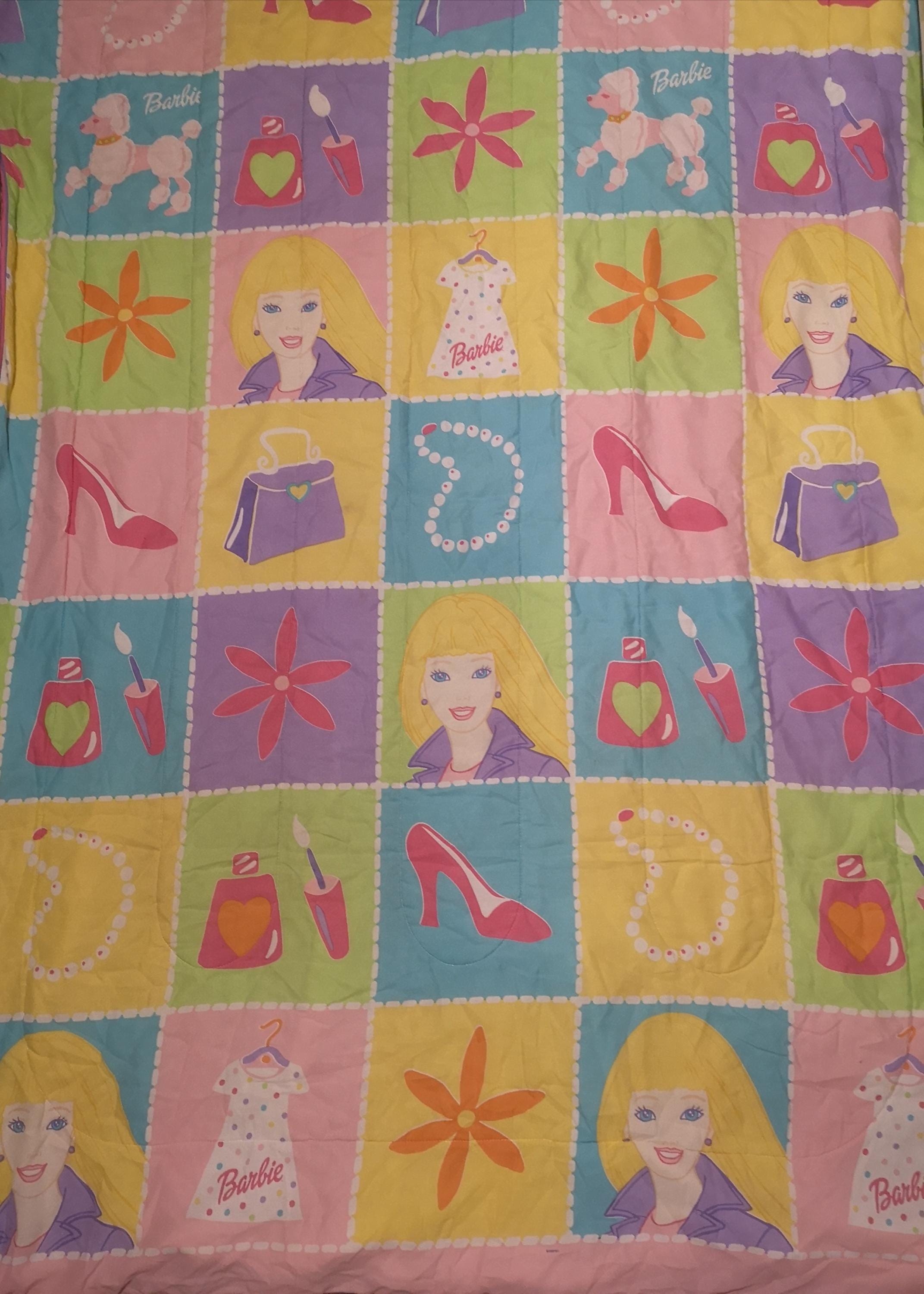 Vintage 1999 Barbie Reversible Comforter 88