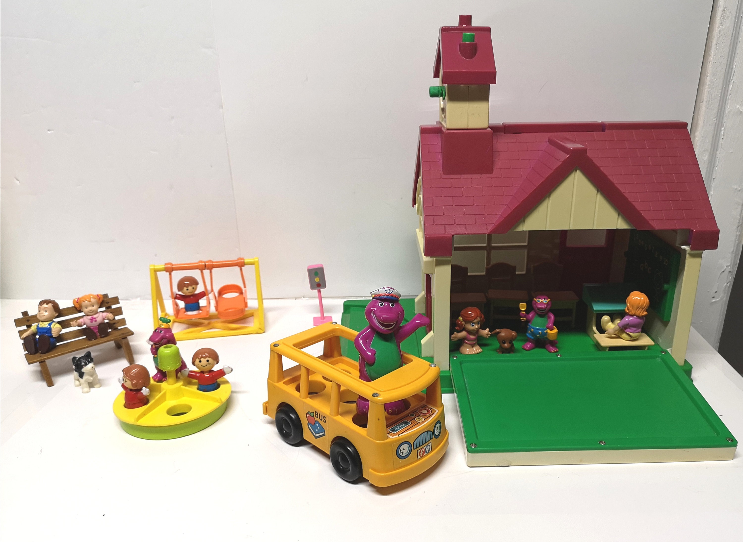 Barney School House Toy Vintage RARE 1990s Barney's School Play