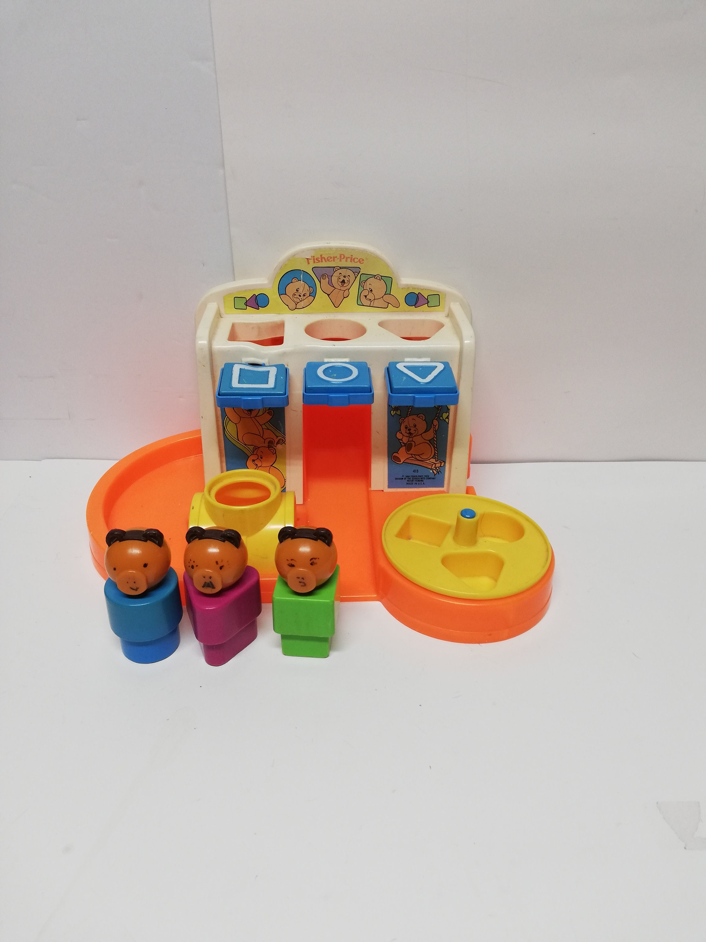 Vintage Fisher Price Three Bear Shape Sorted Playground Toy