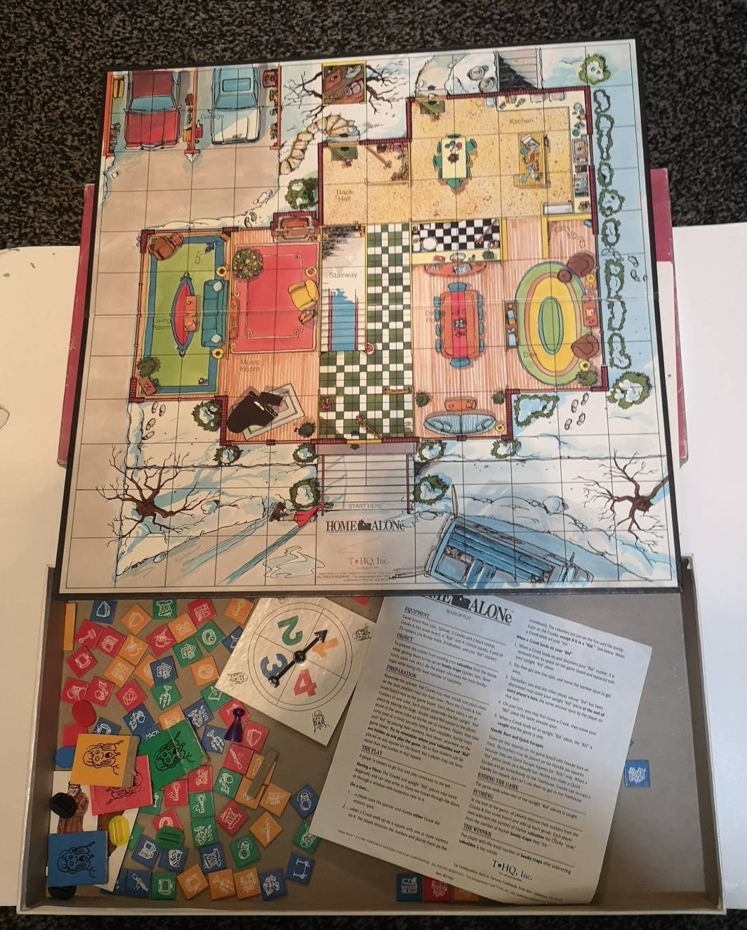 Vintage 1991 Home Alone Board Game Complete T.HQ Inc Etsy