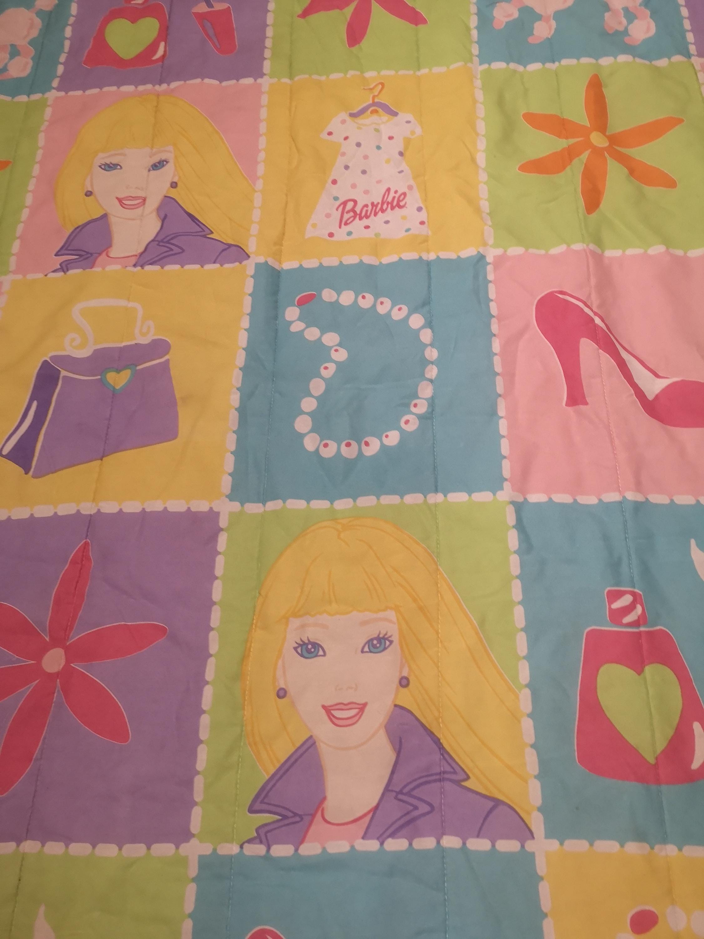 Vintage 1999 Barbie Reversible Comforter 88
