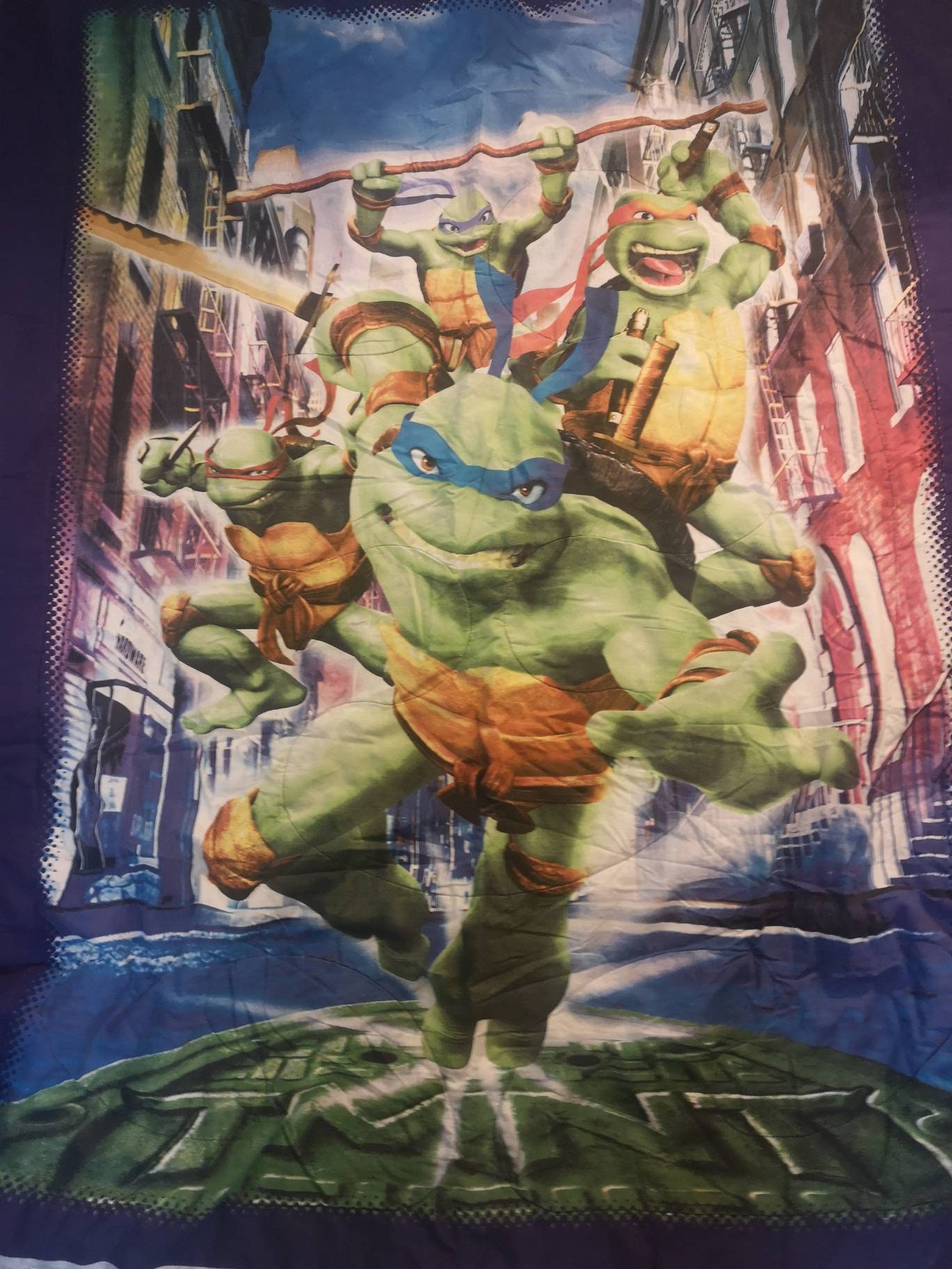 Juego de ropa de cama estampado de las Tortugas Ninja Mutantes