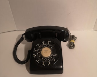 Vintage Western Electric Yellow Donut Phone, Vintage Bright Yellow