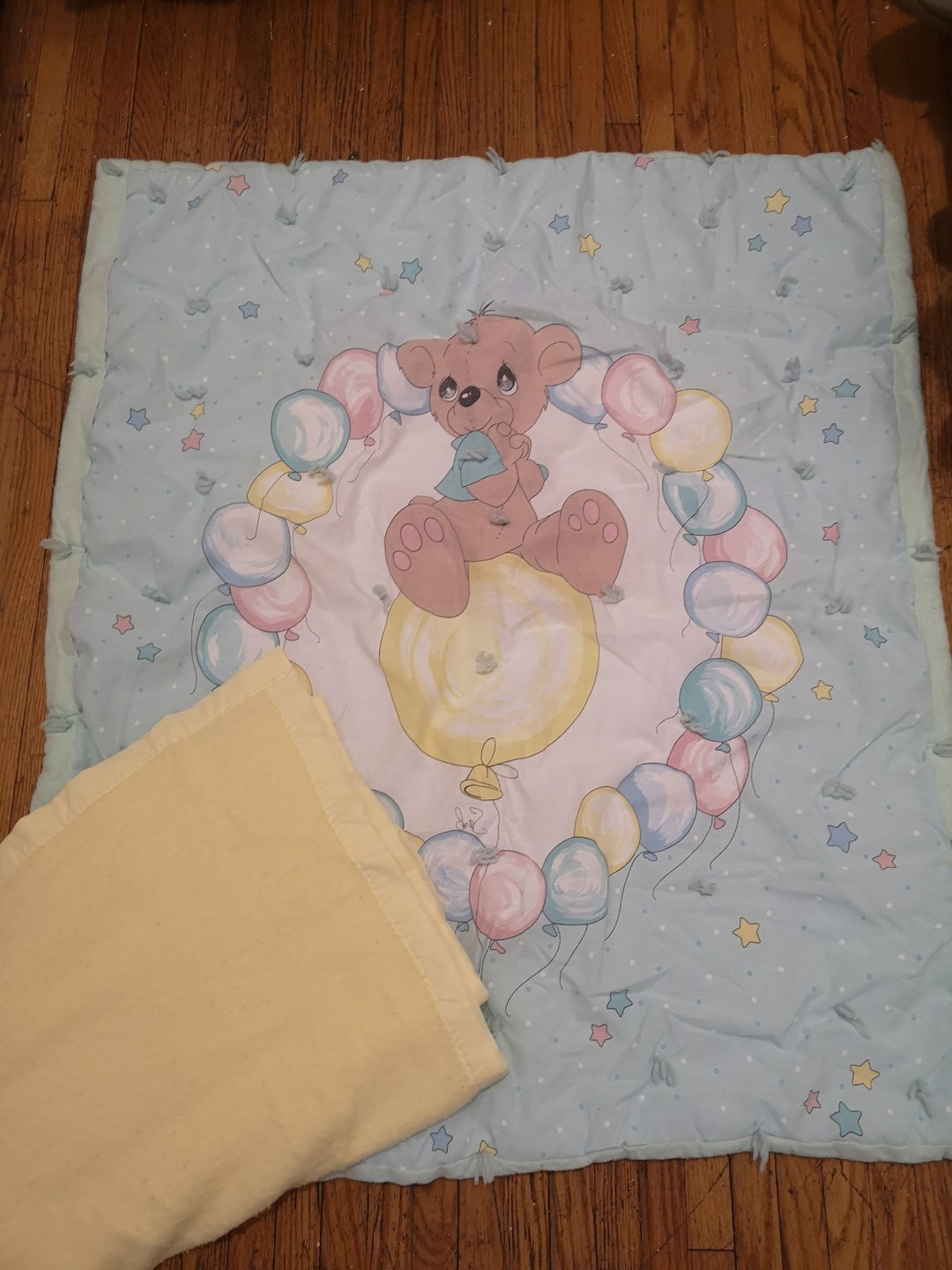 Precious Moments Blanket 40"x 34"w/ Plain Yellow Silk Trim Blanket - Etsy