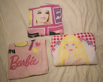 Vintage  1990s Barbie Towels X3
