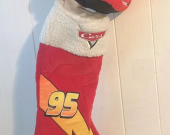 Vintage Cars Christmas Plush Stocking 22"