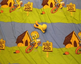 Vintage Tweety Bird Looney Tunes Sleeping Bag Blanket 1997 Warner