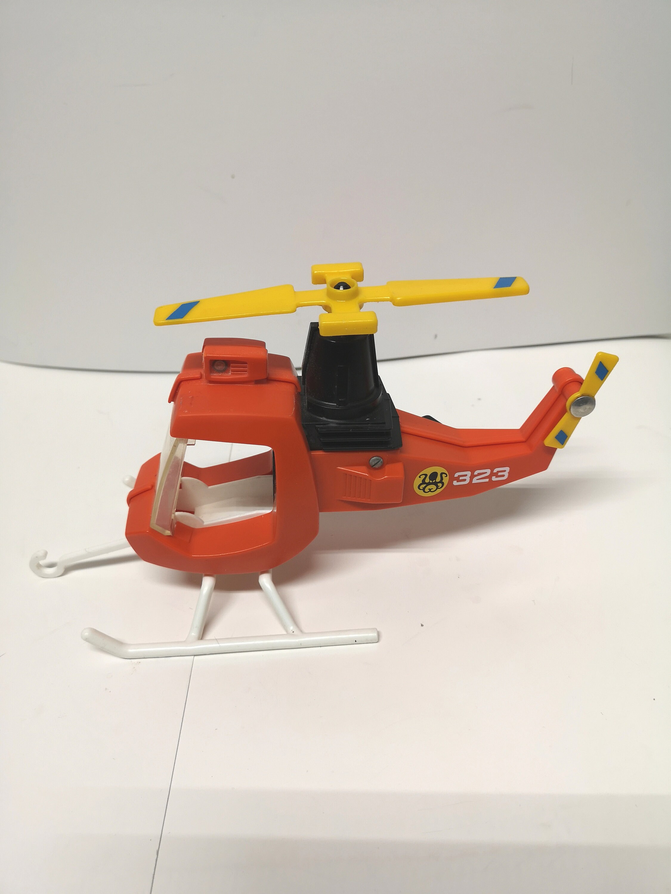 Vintage RARE 1970s Fisher Price Rescue Helicopter With 3