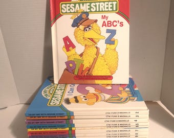 Vintage 1989 On My Way To Sesame Street Books 1 to 15 Complete Set. Great Condition