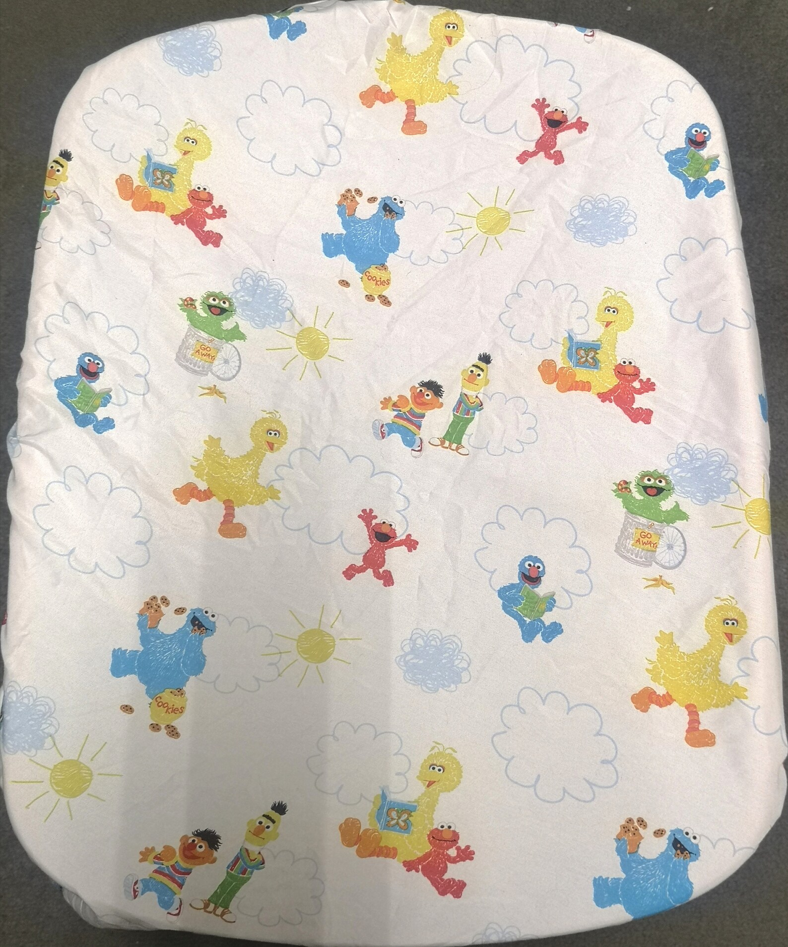 Vintage Sesame Street Crib / Toddler Fitted Sheet - Etsy