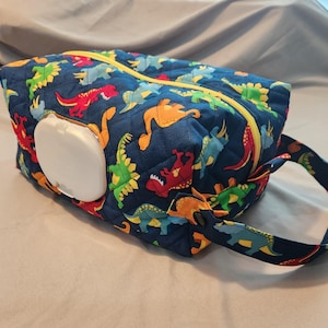 Dinosaur Print Diaper & Wipes Bag: Compact On-The-Go Organizer