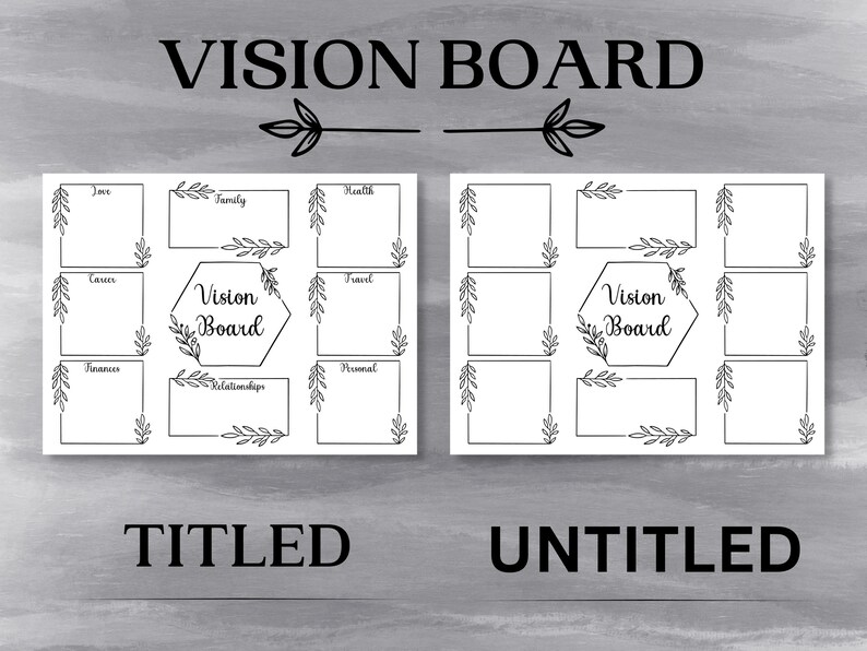 Minimalist Vision Board Printables, Dream Board, Manifesting Digital ...