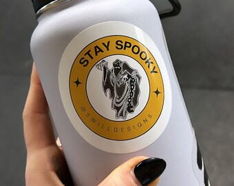 STAY SPOOKY 3x3 circular ghoul sticker