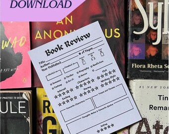 Book Club Printable Book Review - Fill in PDF Printout