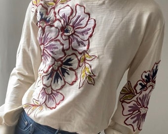 Felpa con applicazione Anthropologie - Taglia XXS