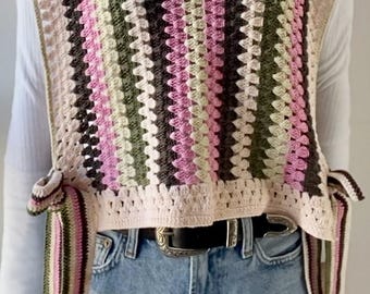 Anthropologie In Our Nature Crochet Vest-One Size