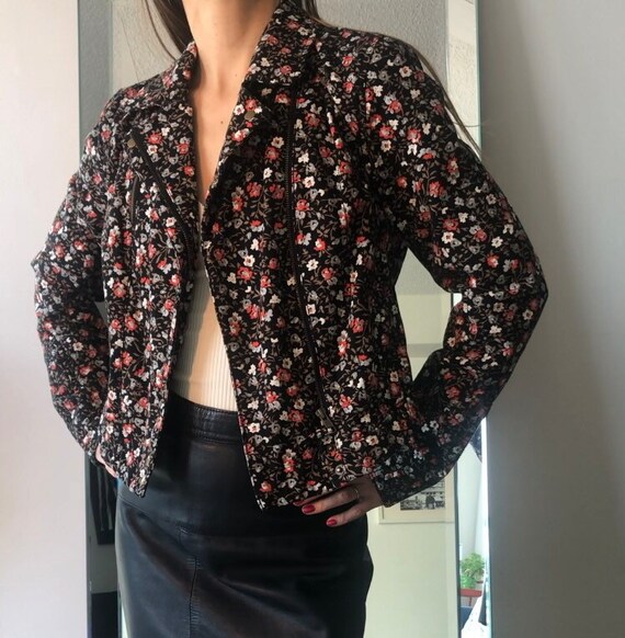 Anthropologie Hei Hei Floral Moto Jacket Size 8 Etsy Canada