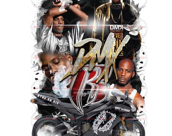 Celebrity T-Shirt | DMX T-Shirt | Backdrop | Canva | Overlay | Background | PNG | Template | DTF | Custom T-shirt |