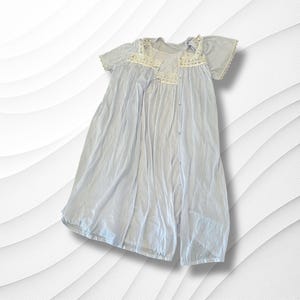 Light blue 60's - 70's Vintage lingerie dress  set midi 70s womens medium vintage