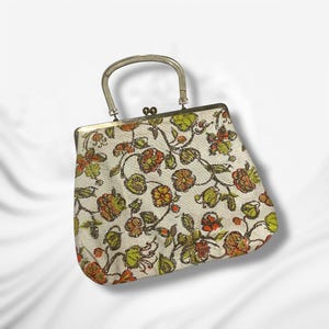 70&#39;s vintage fall floral handbag vintage women&#39;s purse