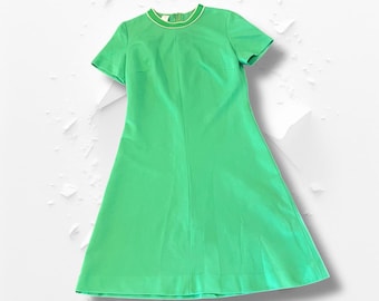 Lindgrün vintage 60er Kleid vintage mod kleines Damenkleid Etuikleid