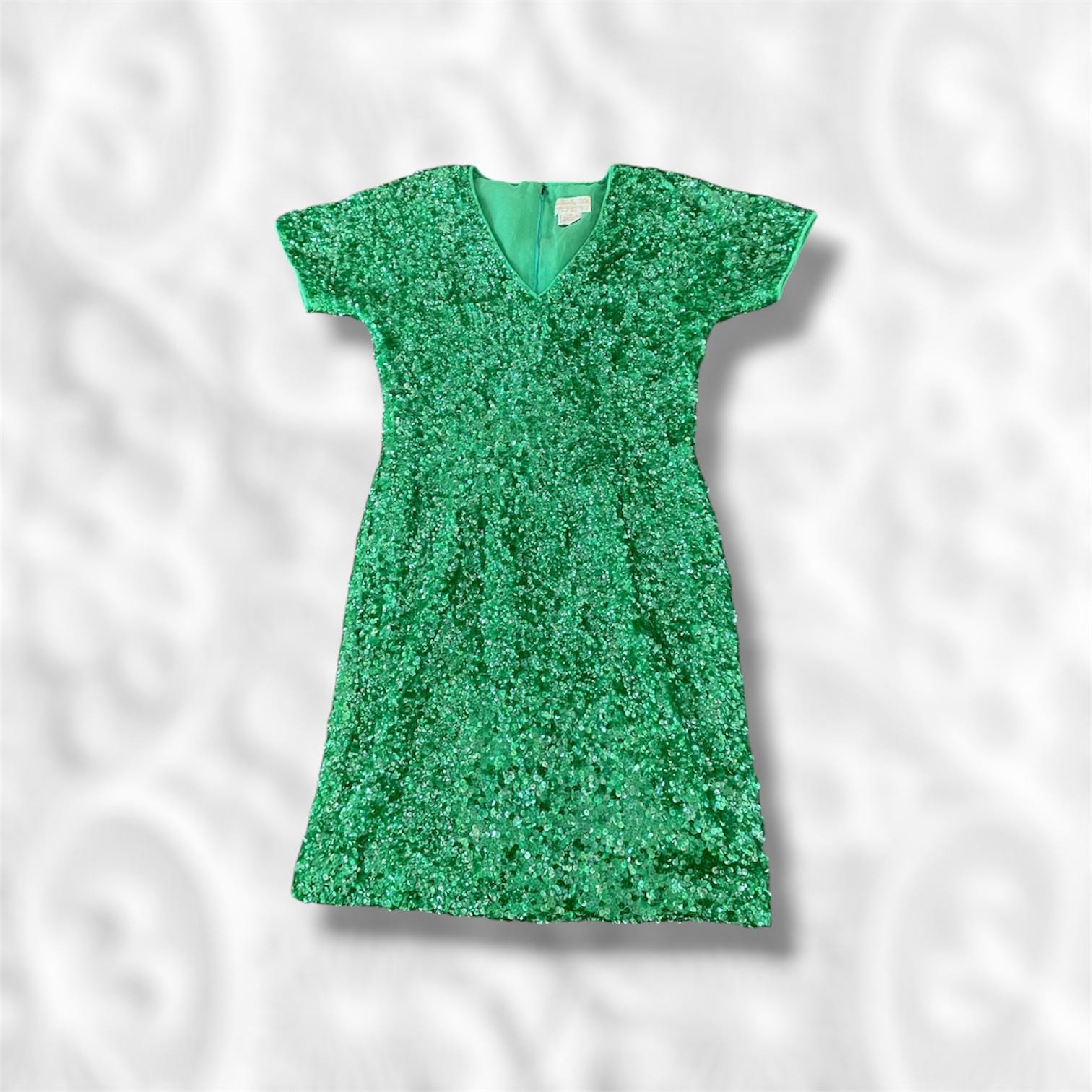 Green Sequin Dress Short - Etsy