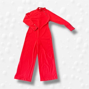 Newsport vintage 80s red jumpsuit woman&#39;s small jumpsuit