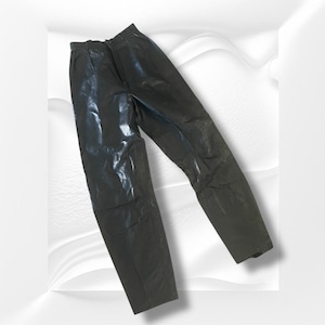 Stratege 80s - 90s vintage womens black leather small high waisted