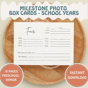 学年マイルストーン印刷カード 学年ファイルボックスマーカー 学年フォトキーパー 写真整理