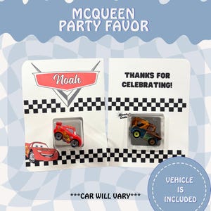 Custom Cars Lightning McQueen Party Favors Disney Cars Theme Party Personalized Birthday Gifts & Party Supplies for Kids Goodie Bag