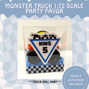 Custom Monster Truck Party Favors Monster Truck Theme Party Personalized Birthday Gifts & Party Supplies for Kids