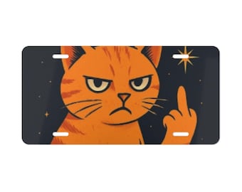 Vanity Plate, Flippin Cat License Plate, Funny Car Tag, Rude Kitten Auto Plate, Sarcastic Cat Car Decoration, Unique Feline Gift