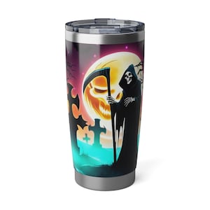 Grim Reaper, Graveyard Scene, Halloween vibe 20oz Tumbler