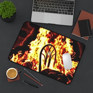 Fire Art, Desk Mat,