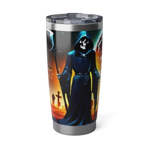 Copy of Grim Reaper, Graveyard, 2 Moons, Halloween vibe 20oz Tumbler
