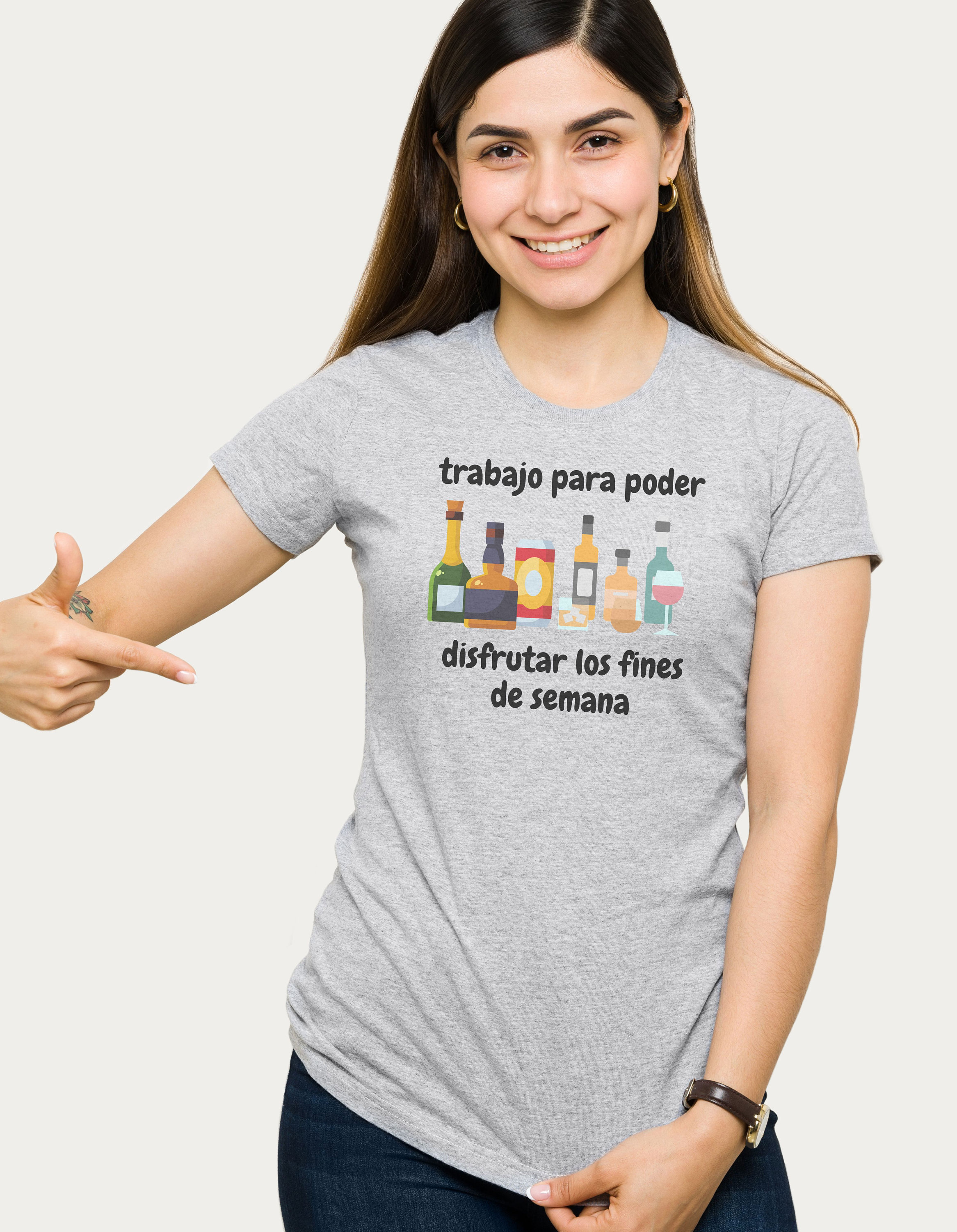 Funny Tshirts in Spanish I Work to Enjoy the Weekend Funny Tshirts in