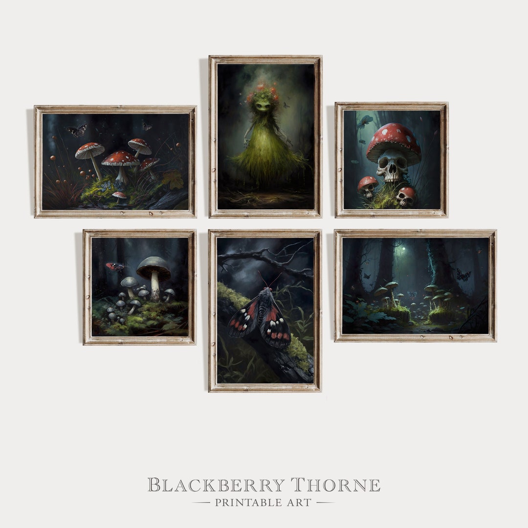 Dark Cottagecore Set of 6 Printables Dark Cottagecore Wall Art ...